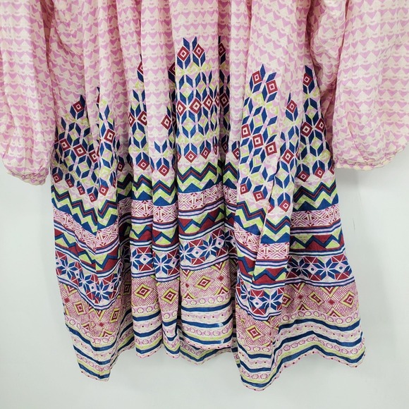 NWT Urban Outfitters Kimchi Blue Little Lies Pink Crochet Boho Festival Dress XS - Picture 15 of 16